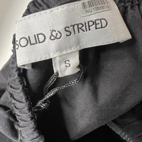 Solid & Striped The Delta Black Cotton Poplin Midi Dress Size Small - Picture 4 of 10